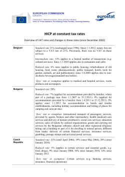 HICP at constant tax rates - European Commission