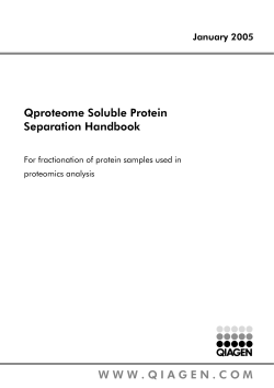 Qproteome Soluble Protein Kit handbook