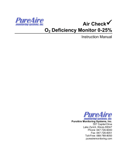 Air Check   O2 Deficiency Monitor 0-25%