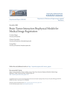Brain-Tumor Interaction Biophysical Models for Medical Image