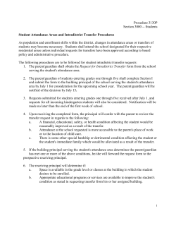 3130P Student Attendance Areas and Interdistrict Transfer