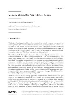 Memetic Method for Passive Filters Design