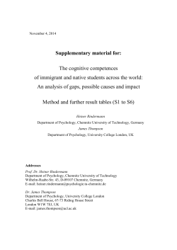 The cognitive competences of immigrant and native students across