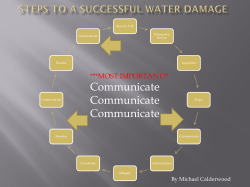 Steps to a successful water damage