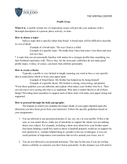 Profile Document WC