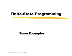 Finite-State Programming