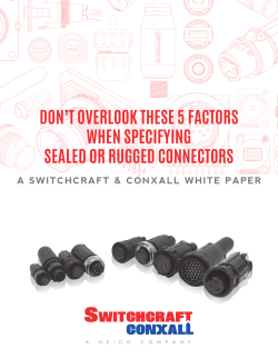 Sealed Connector White Paper