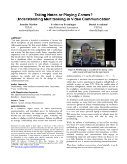 Taking Notes or Playing Games? Understanding Multitasking
