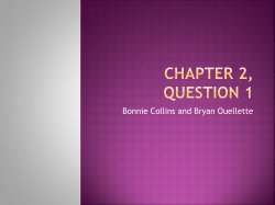 Chapter 2, Question 1