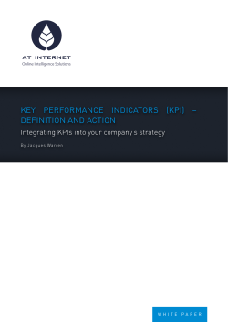 key performance indicators (kpi) &ndash; definition and action