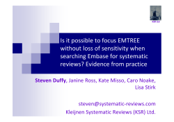 Is it possible to focus EMTREE without loss of sensitivity when