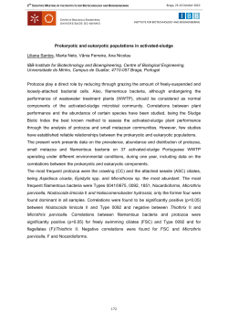Prokaryotic and eukaryotic populations in activated