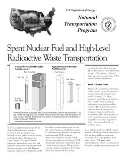 Spent Nuclear Fuel and High-Level Radioactive Waste Transportation