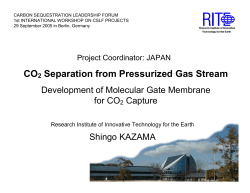 CO2 Separation from Pressurized Gas Stream