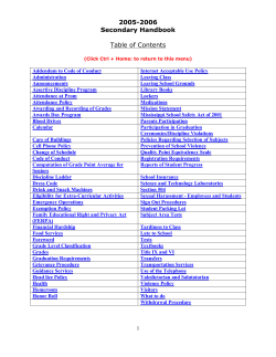 Grade Level Classification - Jackson County School District