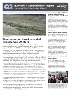 Water reduction target extended through June 30, 2015