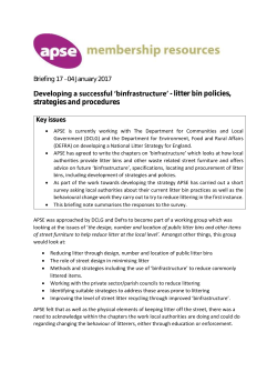 litter bin policies, strategies and procedures