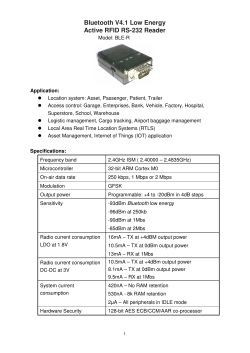 Bluetooth V4.1 Low Energy Active RFID RS