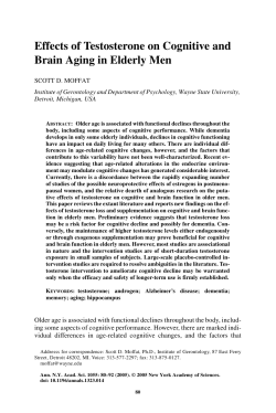 Effects of Testosterone on Cognitive and Brain Aging