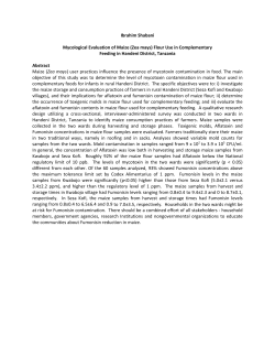 Ibrahim Shabani Mycological Evaluation of Maize (Zea mays