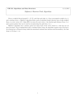 Dijkstra`s Shortest Path Algorithm