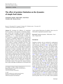 The effect of predator limitation on the dynamics of simple food chains