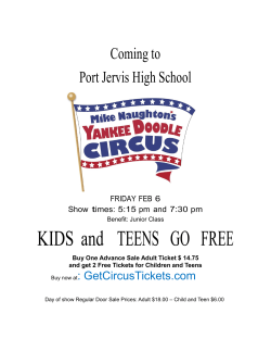 KIDS and TEENS GO FREE - Port Jervis City School District