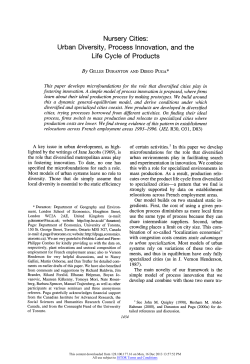 Nursery Cities: Urban Diversity, Process