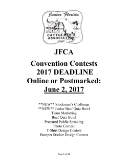 Contest Packet - Florida Cattlemen`s Association