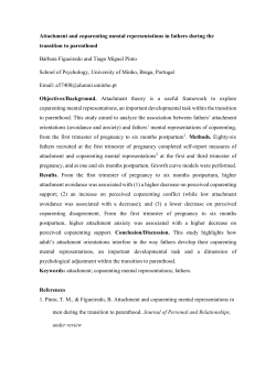 Attachment and coparenting mental representations in fathers