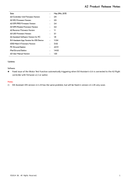 A2 Product Release Notes