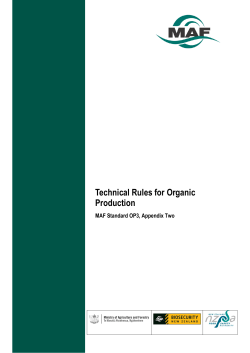 Technical Rules for Organic Production