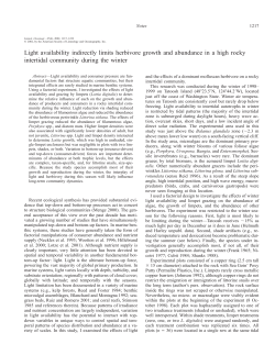 HARLEY, CHRISTOPHER D. G. Light availability indirectly limits