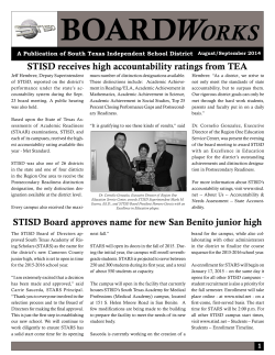 STISD Board approves name for new San Benito junior high STISD