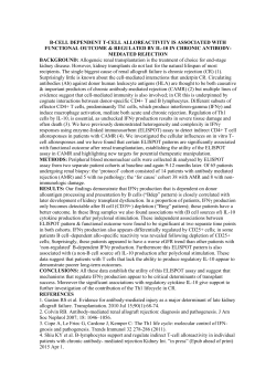 B-CELL DEPENDENT T-CELL ALLOREACTIVITY IS ASSOCIATED