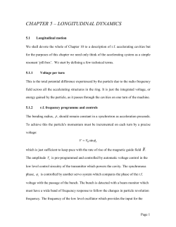 chapter 5 * longitudinal dynamics