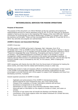 meteorological services for marine operations - Meetings