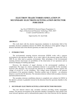 electron trajectories simulation in secondary electrons scintillation