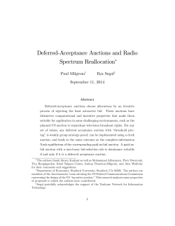Deferred-Acceptance Auctions and Radio Spectrum