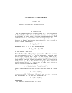 the Banach-Tarski paradox - UCLA Department of Mathematics