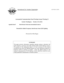 Potential for Radio Frequency Interference from LED Lighting