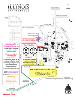 First Year Move-In Staging and Parking Directions