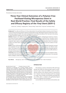 Three-Year Clinical Outcomes of a Polymer-Free Paclitaxel
