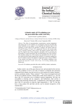 A kinetic study of CO oxidation over the perovskite
