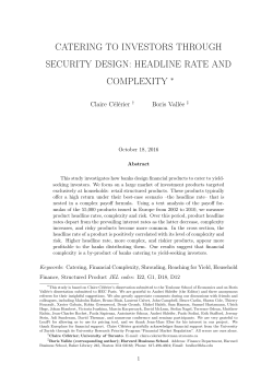 catering to investors through security design - Berkeley-Haas