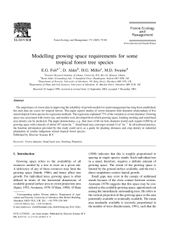 Modelling growing space requirements for some