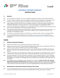 Advance Payment Request