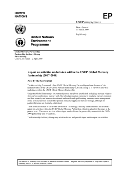 Meeting on UNEP Global Mercury Partnership