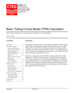 Basic Tubing Forces Model (TFM) Calculation