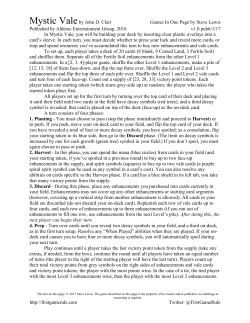 Mystic Vale v1.0 - First Game Rule